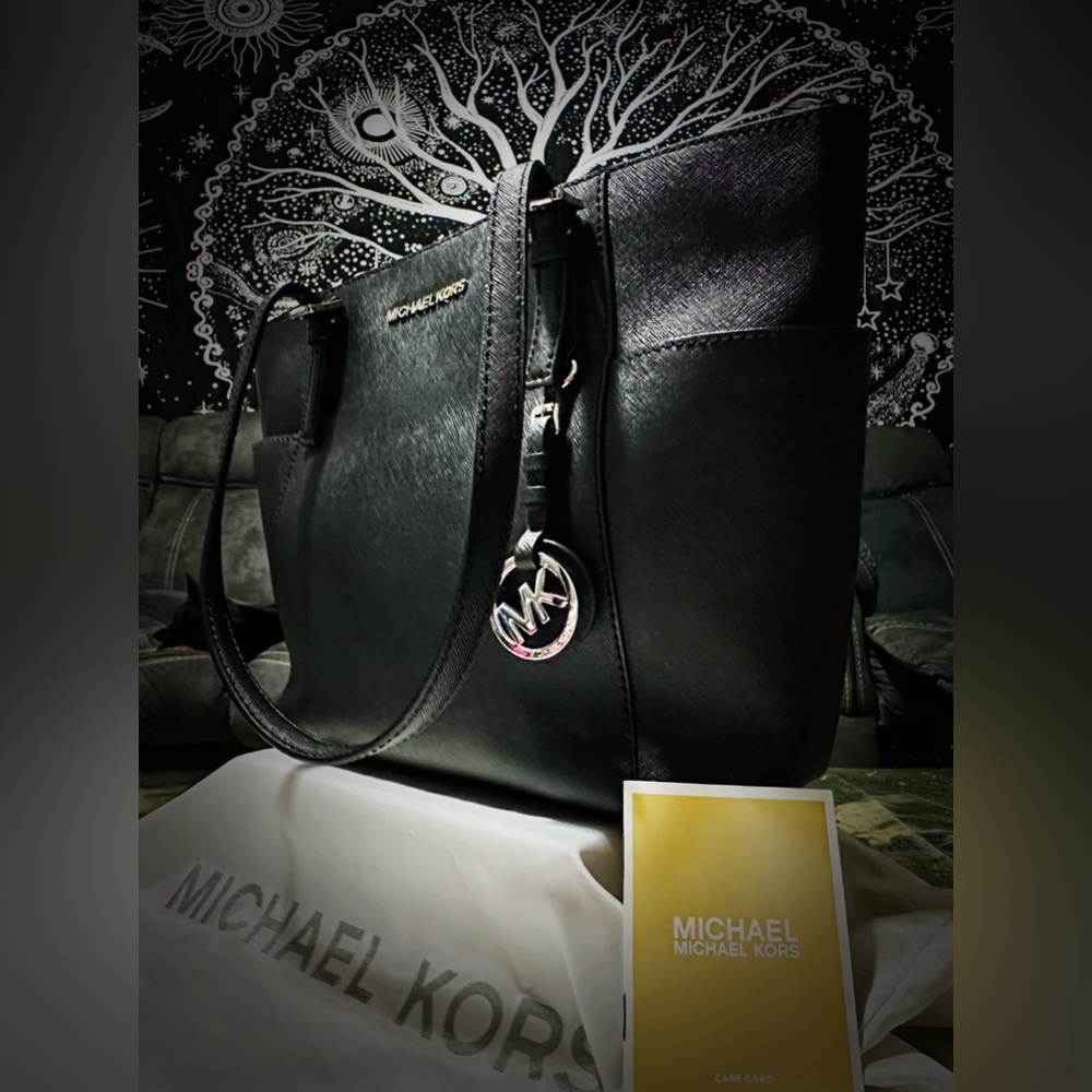 Michael Kors Black leather Tote Bag shoulder bag like new ❌80% OFF SALE❌ - Picture 3 of 16